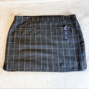 NWT Gap Plaid Charcoal Mini Skirt Plus Size 18